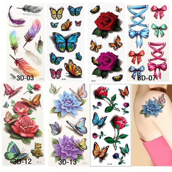 Acheter Style Faux Tatouage Faux Henné 3d Tatouage Temporaire Pour Femme Tatouages Transférable étanche Manches Corps Autocollant Bras De 3605 Du