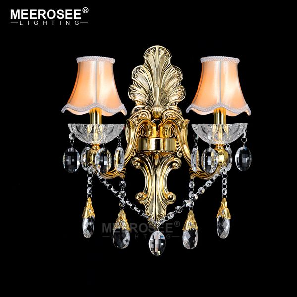 

brass color crystal wall sconces light fixture wall bracket bra light crystal light 2 lights md8504
