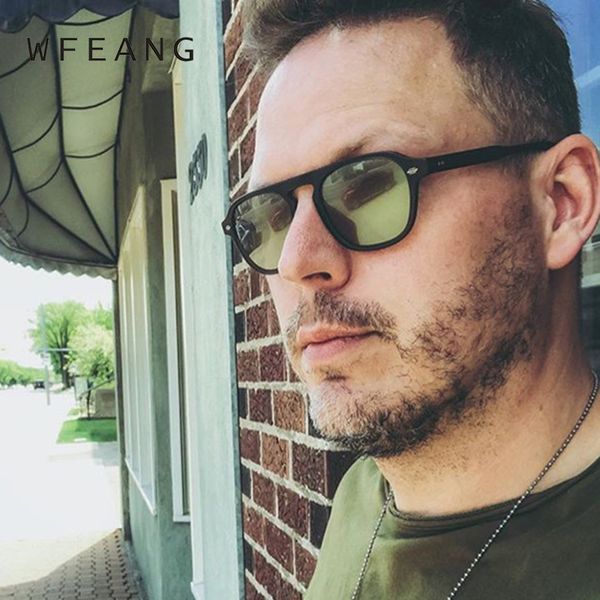 

wfeang new round sunglasses mens womens brand designer club round glasses classic sun glasses driving eyewear uv400, White;black