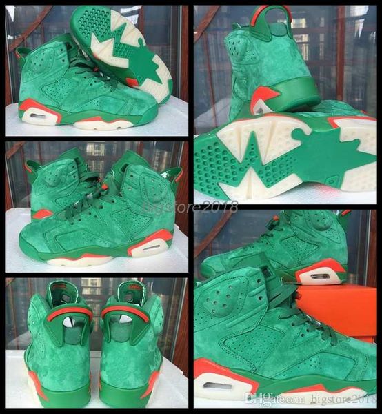 

2018 Новый Gatorade 6 VI мужчины баскетбольная обувь дешевые зеленый белый оранжевый замша NRD человек кроссовки 6 S Мужские спортивные тренеры обувь размер 41-47