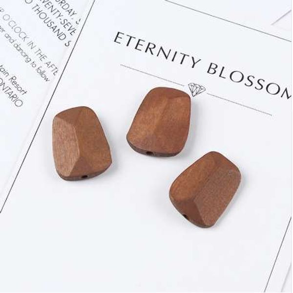 

26mm 10pcs/lot wood beads spacer beads trapezoidal geometric beads jewelry for diy wooden necklace jewelry accessories, Black