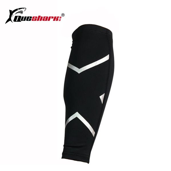 

1 pair men women short cycling basketball football running shin guard compression leg sleeve knee pad protection, Black