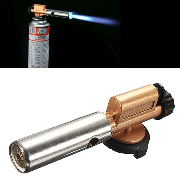 

electronic ignition copper flame butane gas burner gun maker torch lighter new