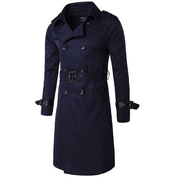 

men trench high-end coat men's clothing much color chose long trench design double breasted coats outerwear men clothes 2018, Tan;black