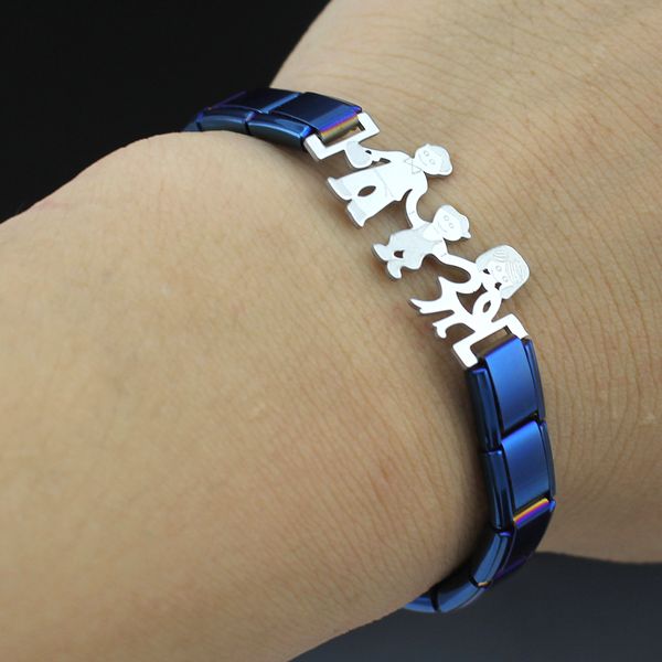 

hapiship 2018 fashion women's jewelry family charm stainless steel 7 color 9mm bracelet bangle for women girl wife jewelry g082, Golden;silver