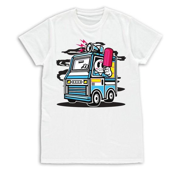 compre t shirt dos homens de sorvete camião van fresco moda retro