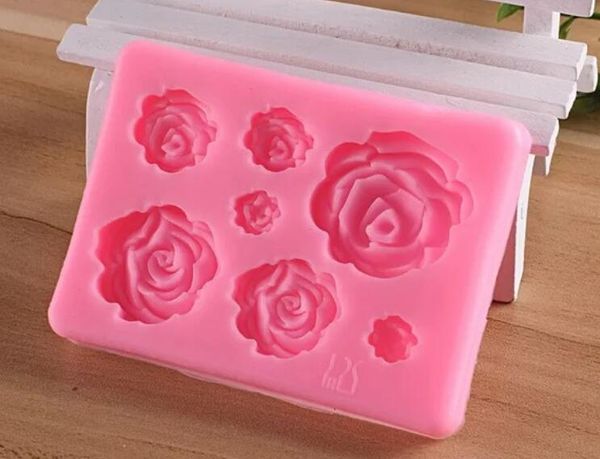 

горячая кухня столовая бар sugarcraft роза цветок силиконовые формы фондант плесень торт украшения инструменты шоколад confeitaria плесень в