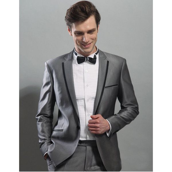 

black edge jacket as groom tuxedos groomsman suit wedding suit custom, White;black