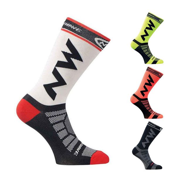

1 pair men women cycling socks fits 39-46 sports socks footwear elastic breathable bicycle basketball football running, Black