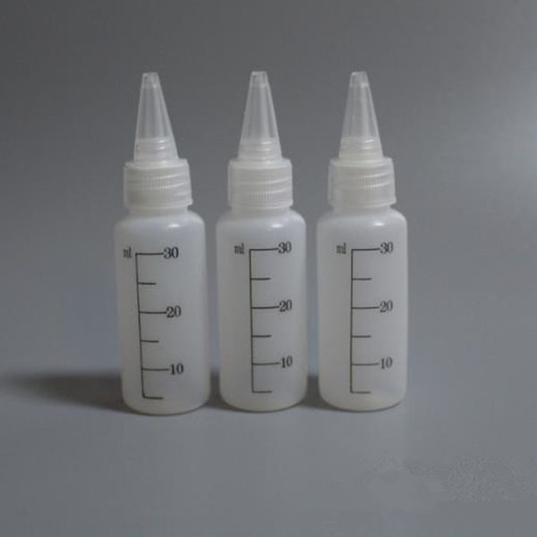 

30ml oil bottle empty bottle unicorn bottle with white cap ,empty container with scale screen printing f20172914