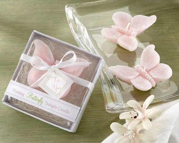 Heißer Verkauf 2018 neue Mode rosa Schmetterling Kerze Hochzeit Gefälligkeiten Geschenk Party Baby Dusche Kerze Geschenk