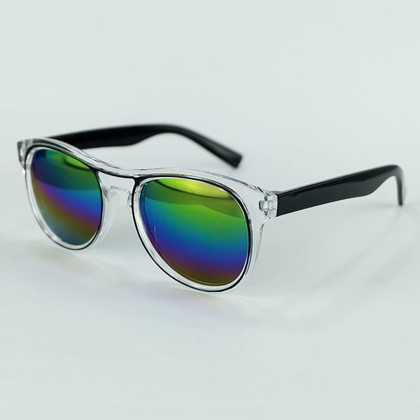 

kids transparent frame sunglasses mercury lenses 6 colors colorful children sun glasses wholesale eyewear shop, White;black