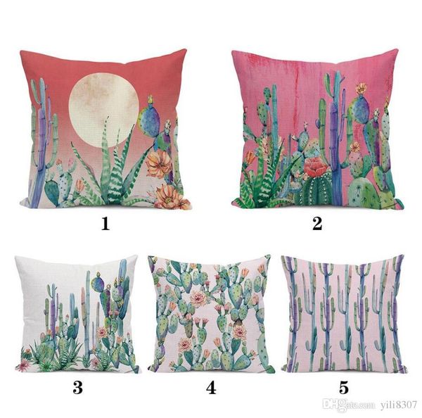 Wholesale 45 45cm Decorative Tropical Cactus Cartoon Cushion Cover