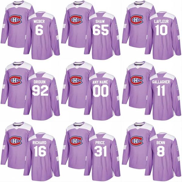 

2018 Fights Cancer Jersey 67 Max Pacioretty 11 Brendan Gallagher 83 Ales Hemsky 49 Logan Shaw Montreal Canadiens Hockey Jerseys