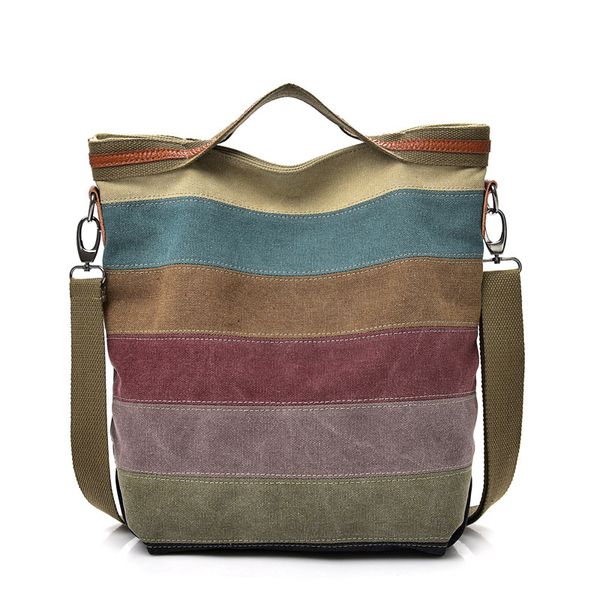 

new fashion rainbow women handbag patchwork casual women shoulder bags female messenger bag ladies 2018 purse pouch
