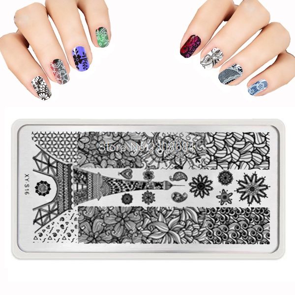 

12x6cm 20 style design color nail stamping plates made of stainles butterfly flower image fashion diy nail art templates new, White