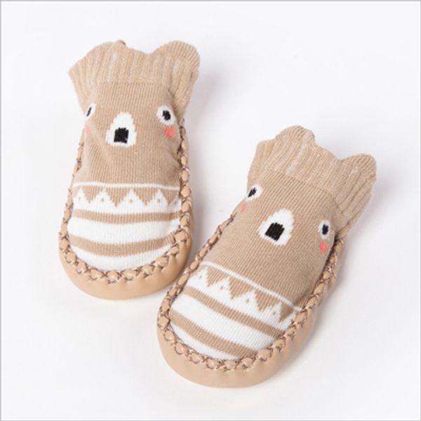 

newborn baby girl boy cartoon shoes anti-slip infant first walkers animal soft sole toddler sock shoes with rubber soles