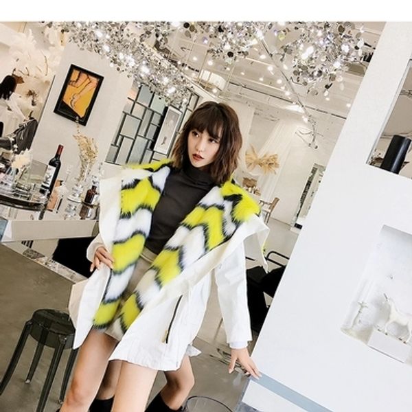

2018 new style high-end fashion women faux fur coat c14, Black