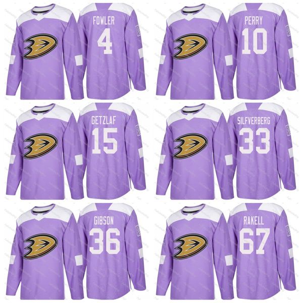 

Anaheim Ducks 2018 Hockey Fights Cancer 15 Ryan Getzlaf 17 Ryan Kesler 4 Cam Fowler 10 Corey Perry 5 Korbinian Holzer Purple Jerseys