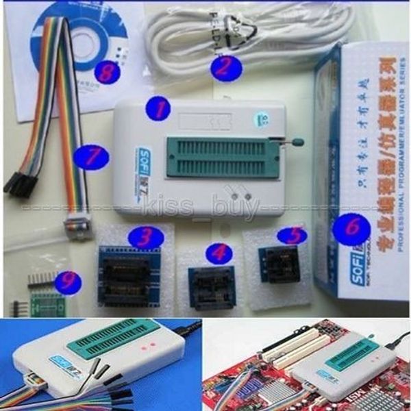 Freeshipping Universal USB Programador EEPROM Flash SPI BIOS 24/25/95/93 5000 + CHIPS SP8-A