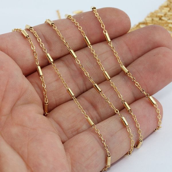 

1m (3.3feet). raw brass 24k shiny gold chain necklace ..( .nickel safe lead safe) size : size : 1,8mm , bxb229, Silver