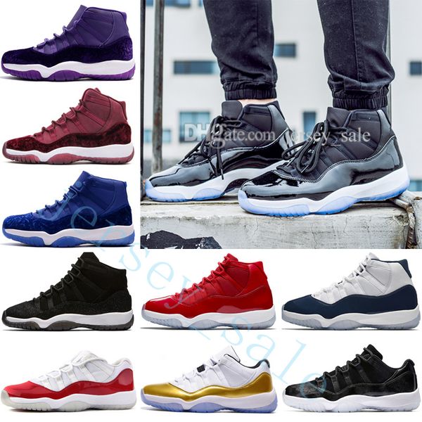

mens women 11s 72-10 concord bred legend gamma blue space 11 xi black velvet heiress low barons basketball shoes sports sneakers us 5.5-13