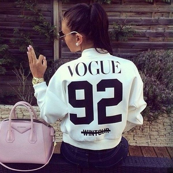 

2018 back letter printing fashion casual long sleeve collar grab down zipper sweater jacket short outerwear jacket coat, Black;brown