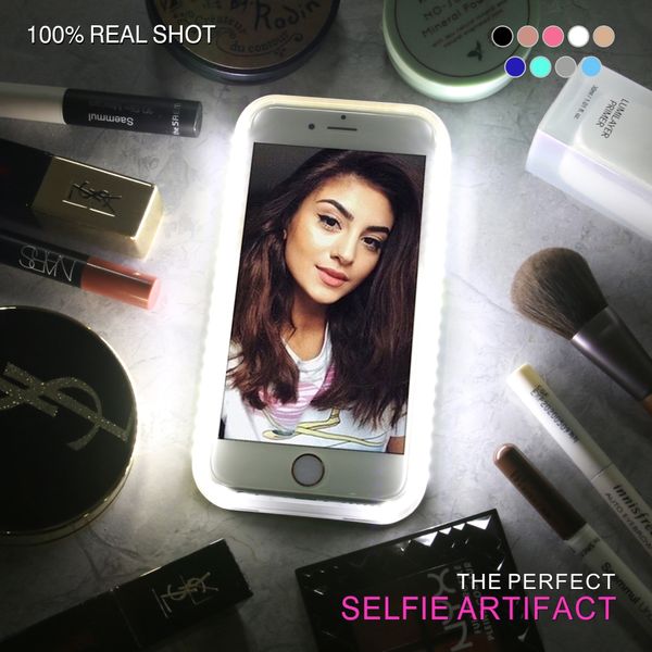 

LED чехол для телефона для iPhone 6 6S 7 Plus Flash Selfie загорается светящийся роскошный чехол