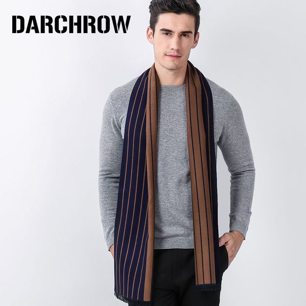 

darchrow striped scarf men brand wool cashmere long scarves tassel scarves autumn soft warm shawls gentle neck warmer male scarf, Blue;gray