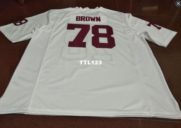 

мужчины #78 орландо браун красный белый оклахома sooners выпускников колледжа джерси или обычай любое имя или номер джерси, Black;red