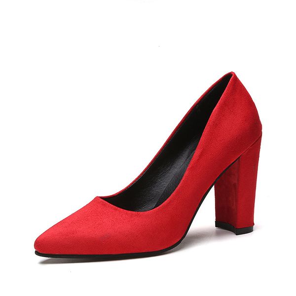 

women pumps ankle strap thick heel women shoes square toe mid heels dress work pumps comfortable ladies shoes 9cm /6cm, Black