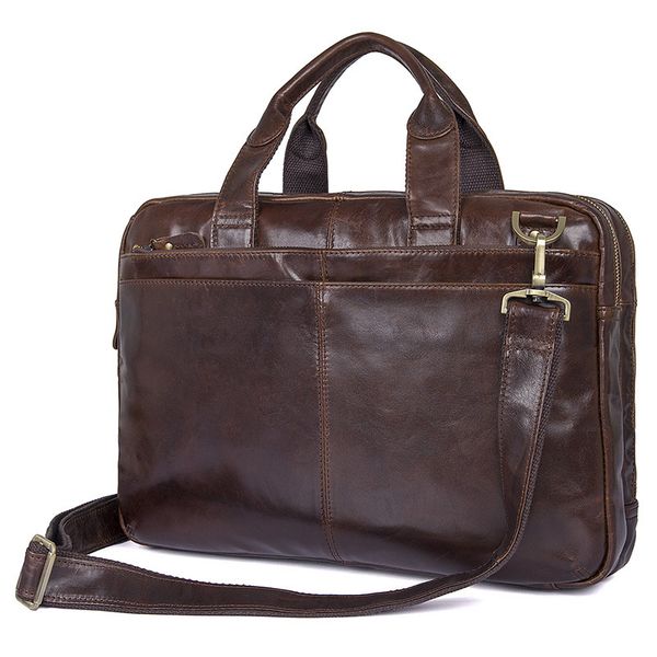 

men's retro business travel large genuine leather briefcases lapclassic handbag cowhide crossbody bag messenger shoulder bag