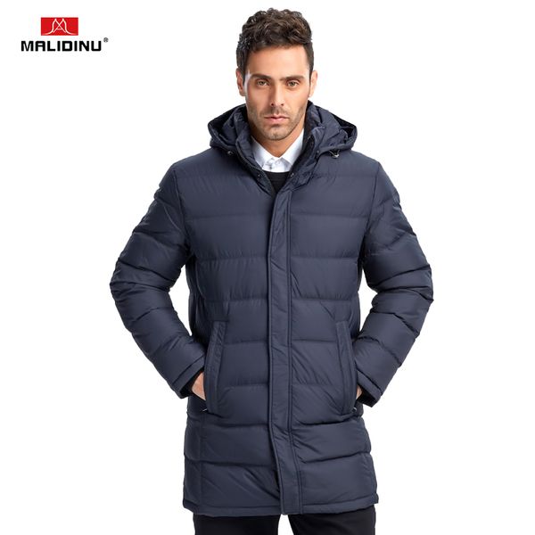 

malidinu 2017 new men down jacket winter down coat parka 70%white duck brand long thicken winter jacket black ing