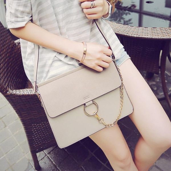 

New Messenger Bag Ladies Handbag Chain Ring PU Leather Bags Retro Envelope Bag Diagonal Lady Shoulder Bag Women Handbags Purses