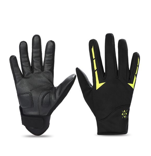 

kutook anti-skid thermal fleece windproof hiking gloves waterproof bike gloves touch screen warm motorcycle glove outdoor sports, Black
