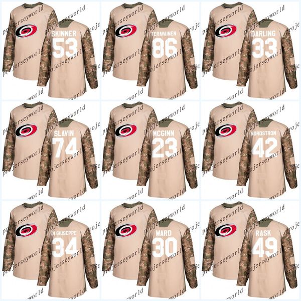 

Youth 23 Brock McGinn 2018 Camo Veterans Day Carolina Hurricanes 86 Teuvo Teravainen 53 Jeff Skinner 33 Scott Darling Hockey Jerseys
