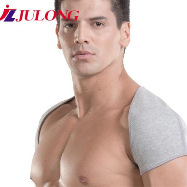

jljulong bamboo thermal shoulder pad back protection adjustable sports shoulder fitness protective gear training equipment 8006, Black;blue