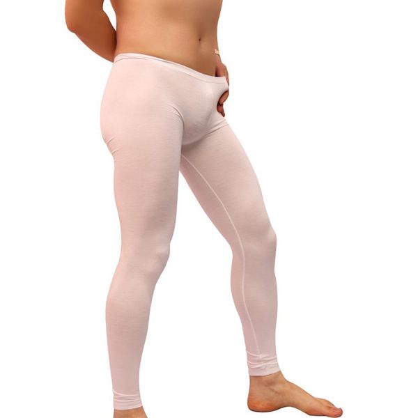 Uomini sexy Vita bassa U Convex Bulge Pouch Guy Night Club Leggings da uomo Pantaloni erotici esotici Pantaloni Pigiama da coppia ad alta elasticità