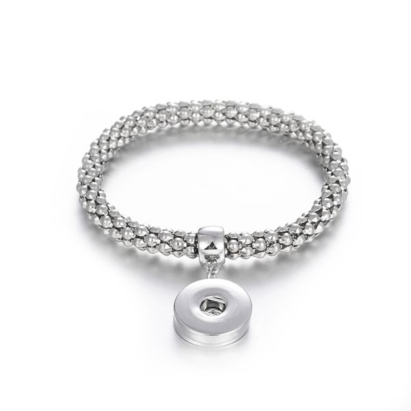 

noosa snaps jewelry gold silver metal 18mm snap button elastic bracelet for women men snap button jewelry, Golden;silver