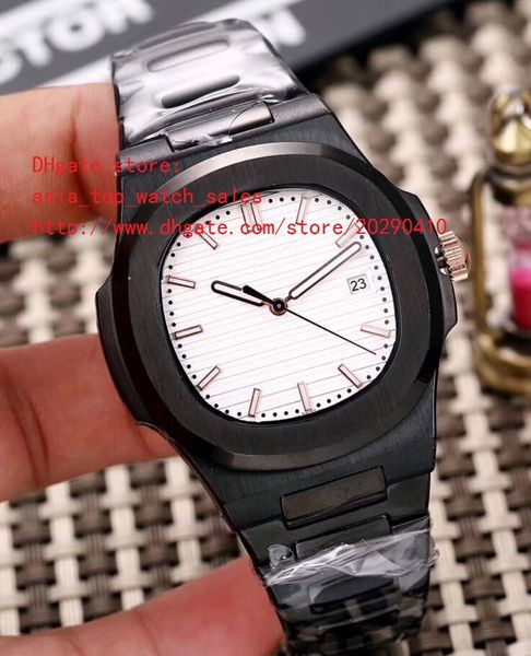 

5 colors pvd 40.5mm nautilus 5711/1a-001 date asia mechanical transparent mechanical automatic mens watches, Slivery;brown