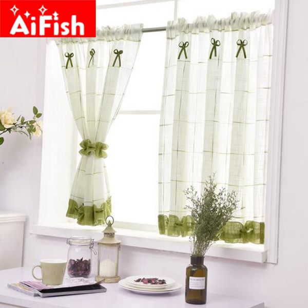

romantic sweet lace home garden screens half coffee curtain kitchen dust-proof curtains balcony toilet pritition curtain-40
