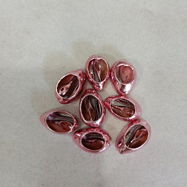 

20pcs/lot plating mei red spiral shell beads loose cowrie shells beads for jewelry making diy oval seashell bead pendant earring, Black