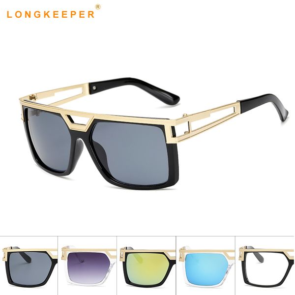 

fashion classic sunglasses women men square clear sun glasses men retro glasses coating points black frame eyewear, White;black
