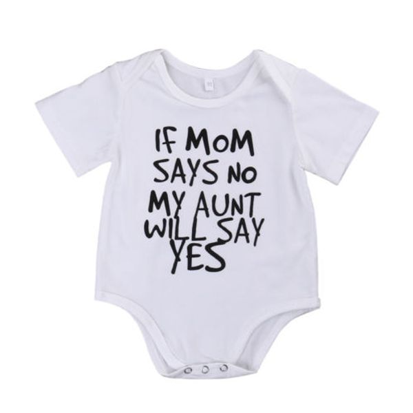 

infant baby boy girl white clothes letter romper jumpsuit outfits clothes