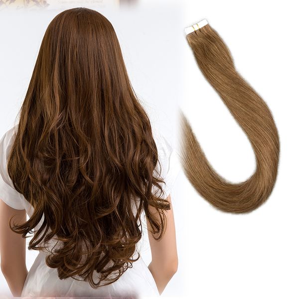 Tape In Hair Extensions Human Hair 20 Inch 50g Pack Seamless Skin