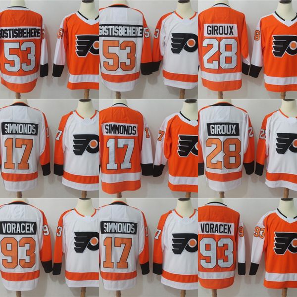 

17 Wayne Simmonds 2017-2018 Season 93 Jakub Voracek 28 Claude Giroux 53 Shayne Gostisbehere Philadelphia Flyers Hockey Jerseys