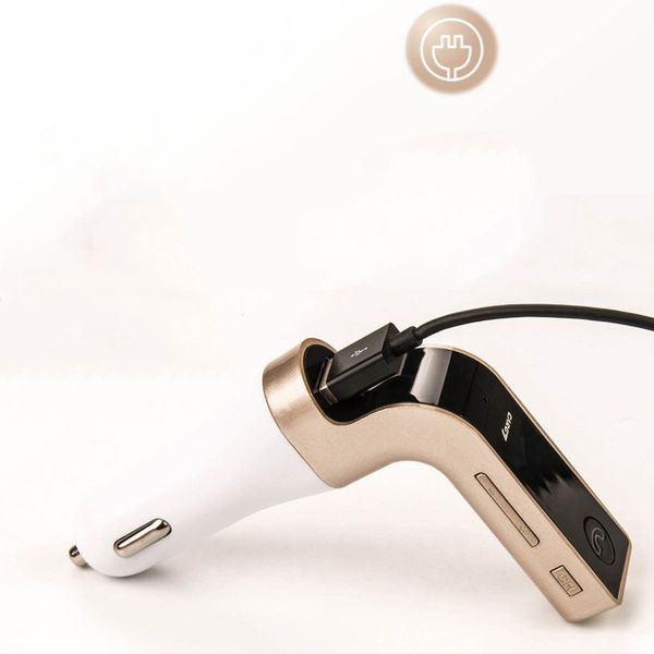 

G7 Smartphone Bluetooth MP3 Radio Player Handfree FM Transmitter Modulator 2.1A Car Charger Wireless Kit Support Hands-free Micro 50pcs