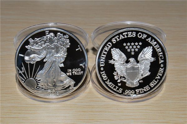 Kostenloser Versand 1 Stück/Lot 2013 American Eagle Liberty 1 Unze Feinsilber 1-Dollar-Münze mit Spiegeleffekt