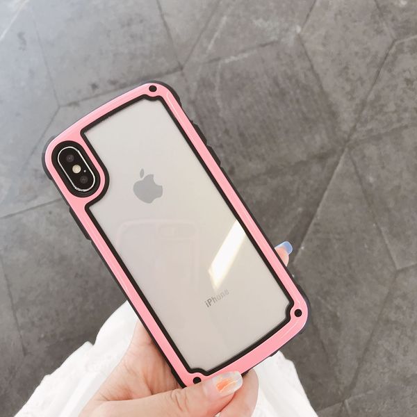 

colorful for luxury iphone case luxury baking finished jelly tpu frame acrylic rear phone case hybrid cellphone cover