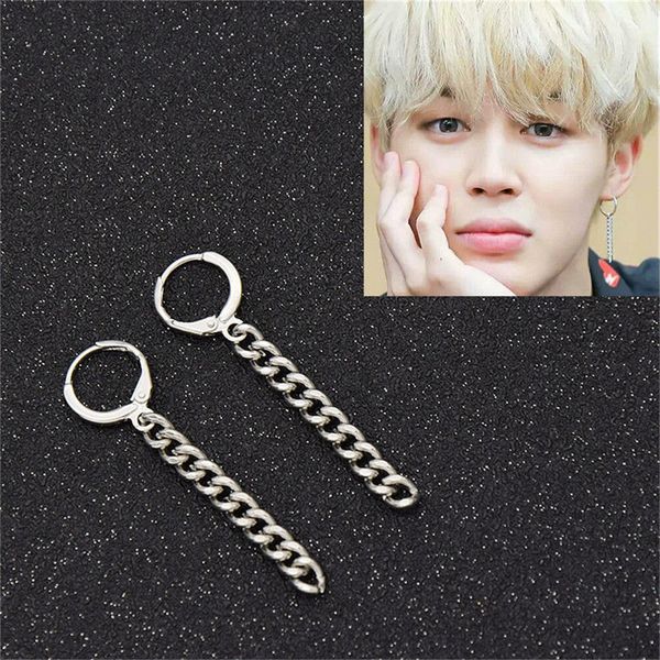 

1 пара Серебряная кисточка BTS JIMIN серьги Kpop корейский мотаться кулон падение подар